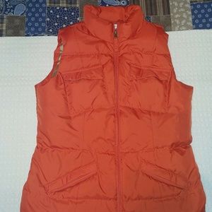 Tommy Hilfiger Orange Down Vest  Puffer Small